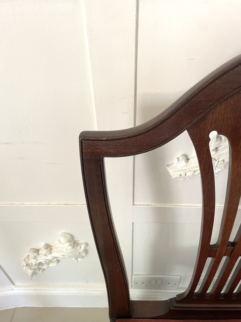 Set of 8 Antique Victorian Quality Mahogany Dining Chairs - Image 11